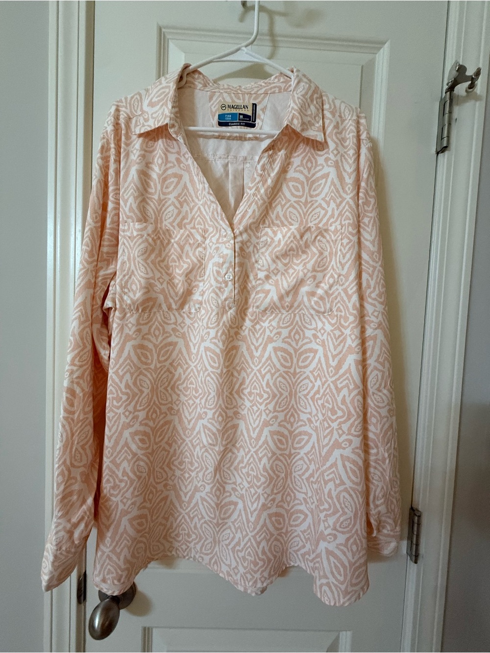 Magellan Outdoors Women's Aransas Pass Henley Button Front Fishing Shirt Plus 3X